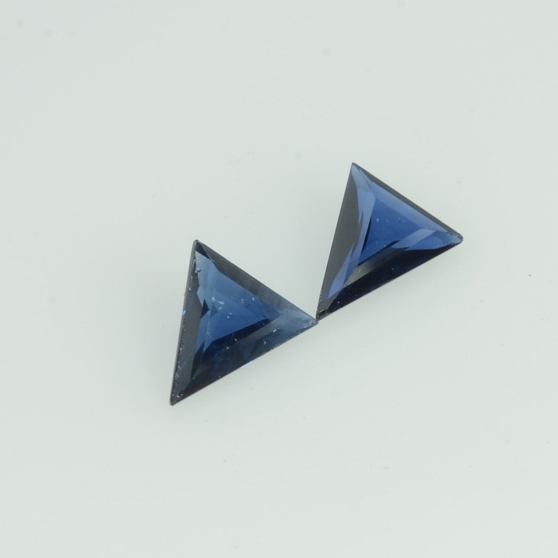 Natural Blue Sapphire Loose Gemstone Triangle Cut Pair