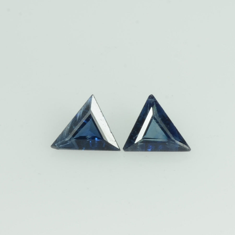 Natural Blue Sapphire Loose Gemstone Triangle Cut Pair