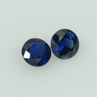 4.5 mm Natural Blue Sapphire Loose Pair Gemstone Round Cut