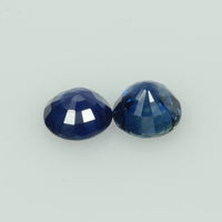 4.5 mm Natural Blue Sapphire Loose Pair Gemstone Round Cut