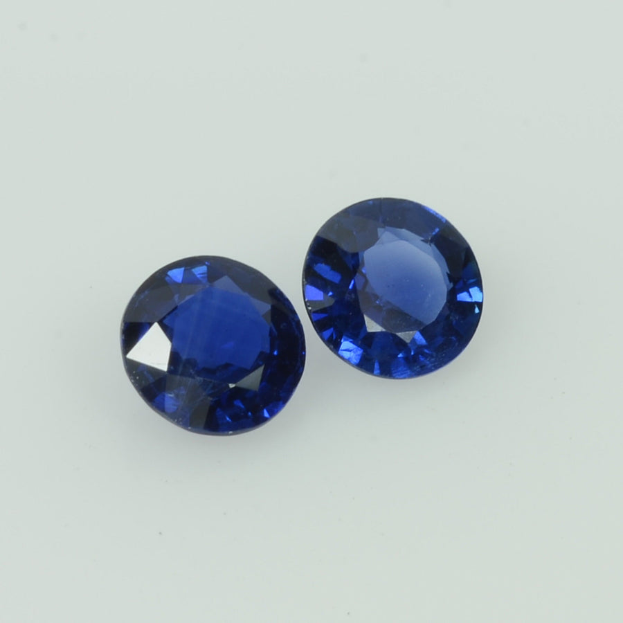 4.5 mm Natural Blue Sapphire Loose Pair Gemstone Round Cut