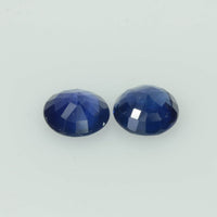 4.5 mm Natural Blue Sapphire Loose Pair Gemstone Round Cut