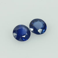 4.5 mm Natural Blue Sapphire Loose Pair Gemstone Round Cut