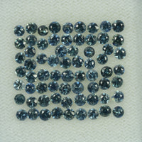 1.6-4.2mm Natural Teal Green Sapphire Loose Gemstone Round Diamond Cut Color