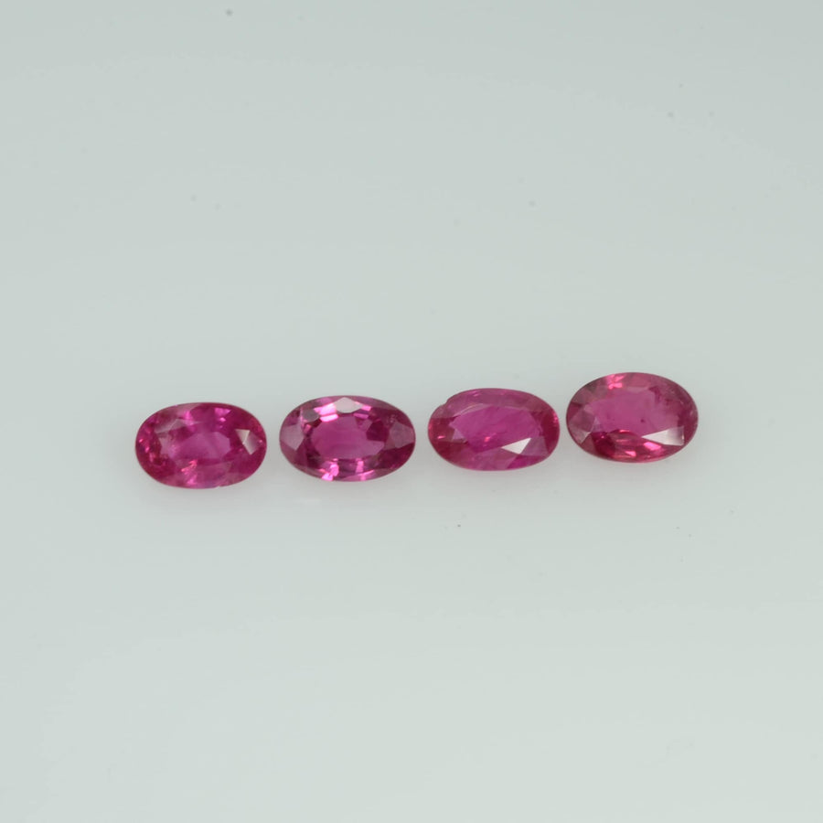 5x3 mm Natural Burma Ruby Loose Gemstone Oval Cut