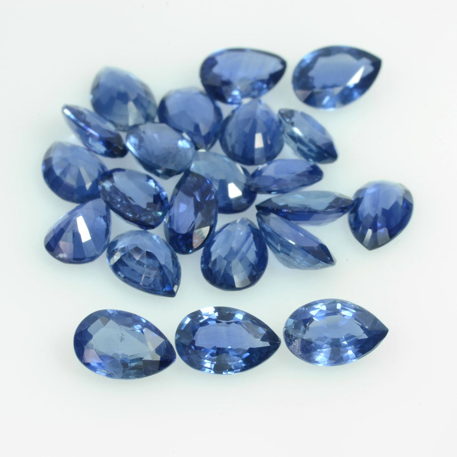 6x4 mm Natural Calibrated Blue Sapphire Loose Gemstone Pear Cut