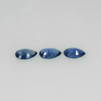 6x4 mm Natural Calibrated Blue Sapphire Loose Gemstone Pear Cut