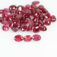 4x3 Natural Africa Ruby Loose Gemstone Oval Cut