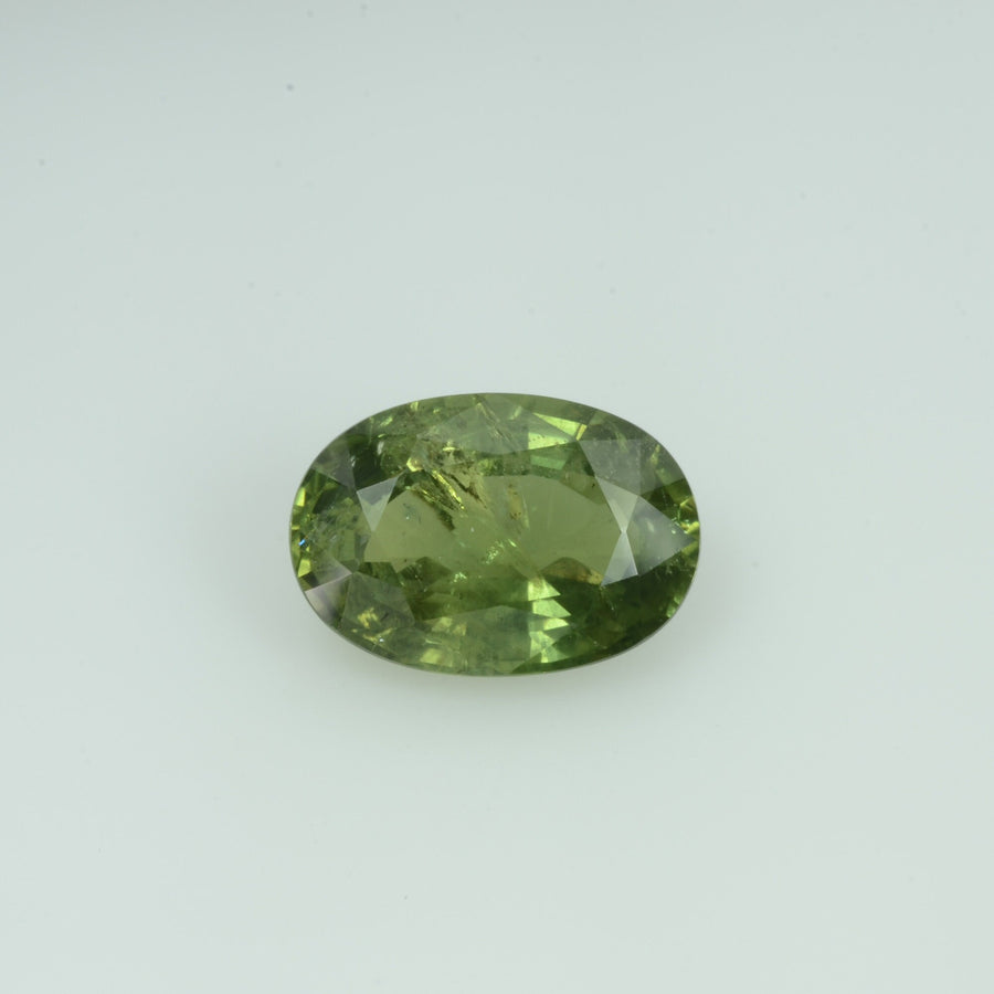 3.75 Cts Natural Green Sapphire Loose Gemstone Oval Cut