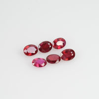 4x3 Natural Africa Ruby Loose Gemstone Oval Cut