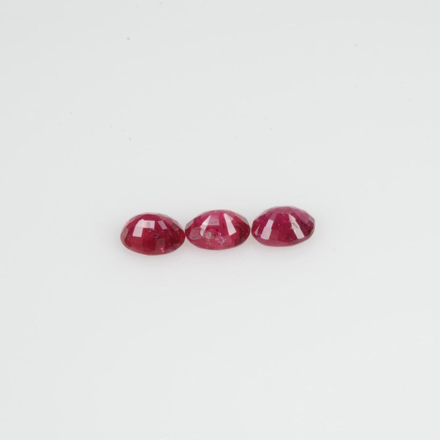 4x3 Natural Africa Ruby Loose Gemstone Oval Cut