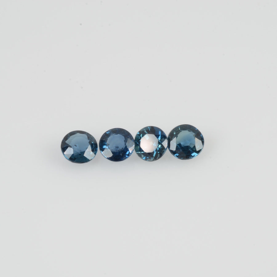 3.2-3.8 mm Natural Blue Sapphire Loose Gemstone Round Cut