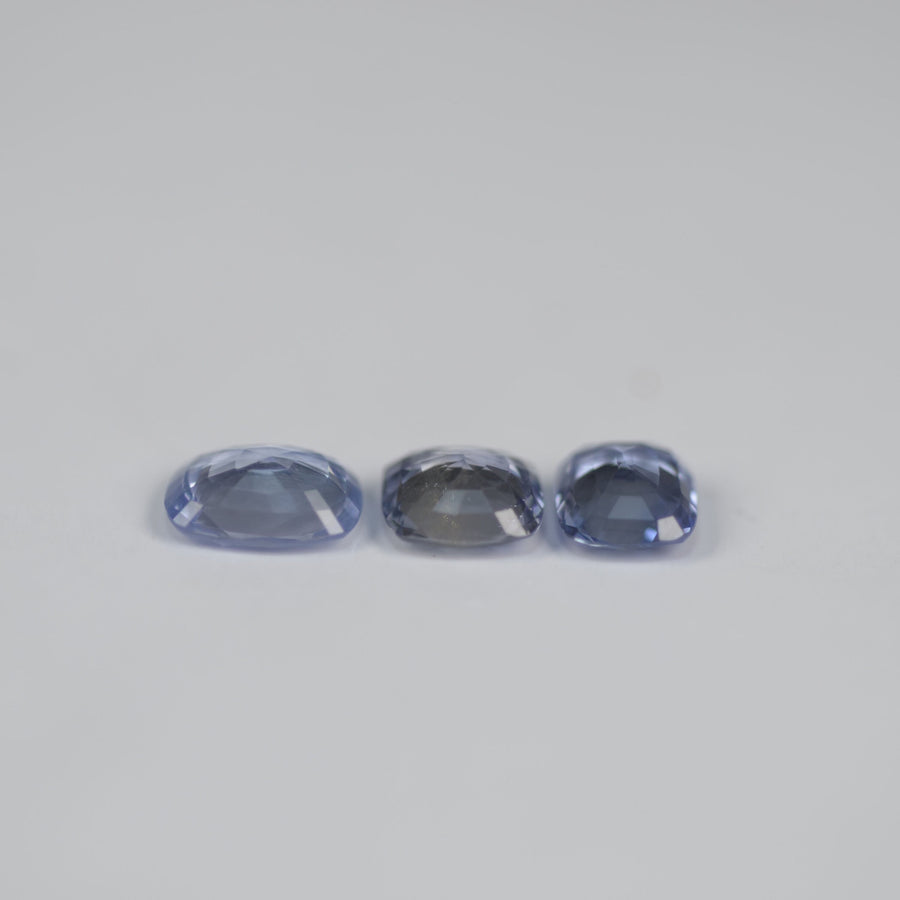 LOTS: Unheated Natural Blue Sapphire Loose Gemstone Oval Cut