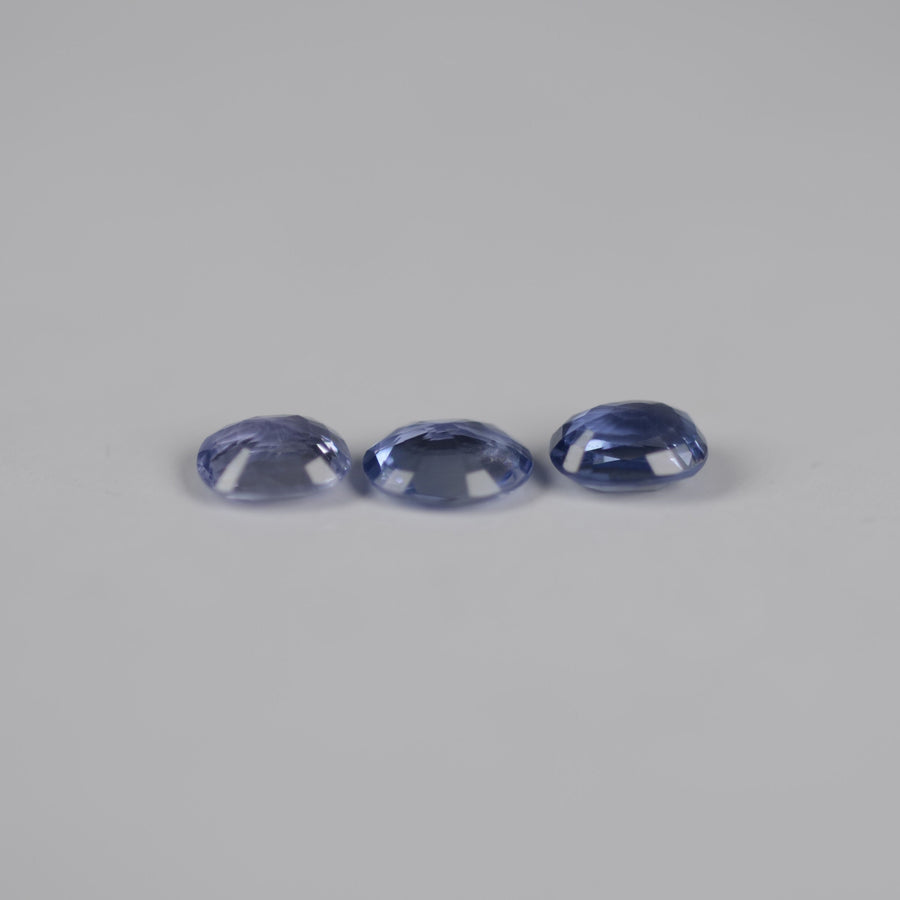 LOTS: Unheated Natural Blue Sapphire Loose Gemstone Oval Cut