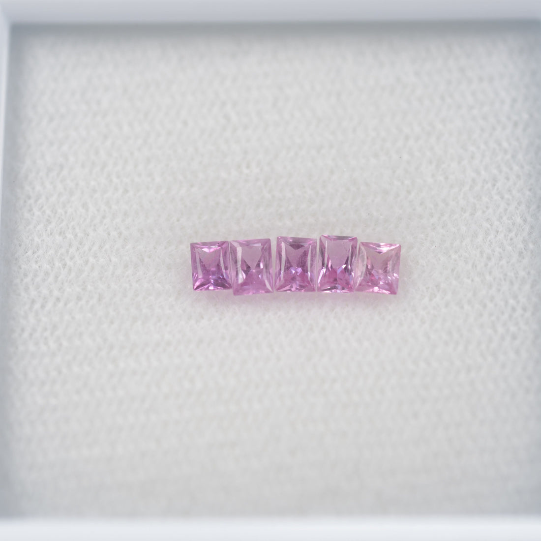 LOTS:Natural Pink Sapphire Loose Gemstone Baguette Princess Cut