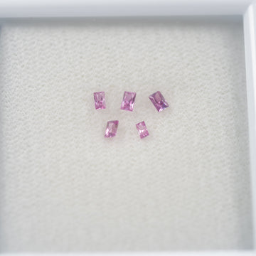 LOTS:Natural Pink Sapphire Loose Gemstone Baguette Princess Cut