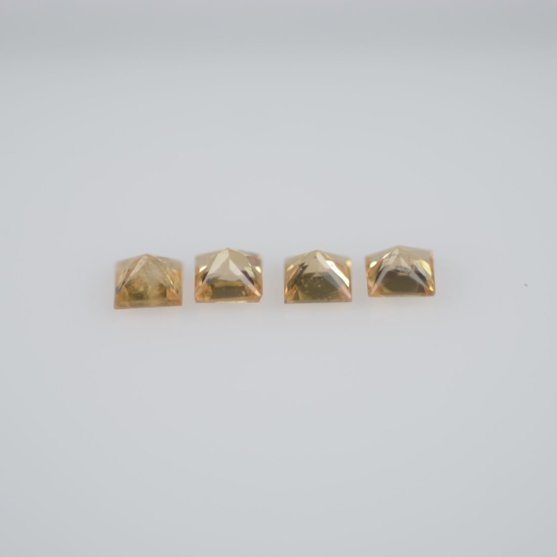 2.2-2.8 mm Natural Calibrated Yellow Sapphire Loose Gemstone Princess Cut