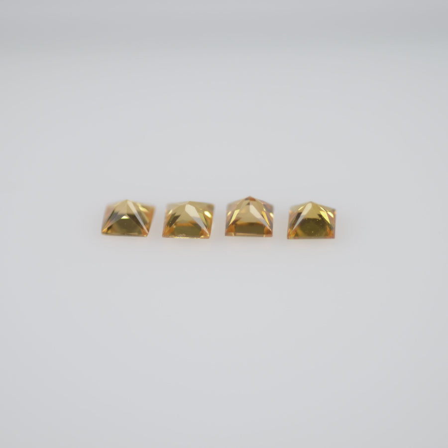 2.2-2.9 mm Natural Calibrated Yellow Sapphire Loose Gemstone Princess Cut