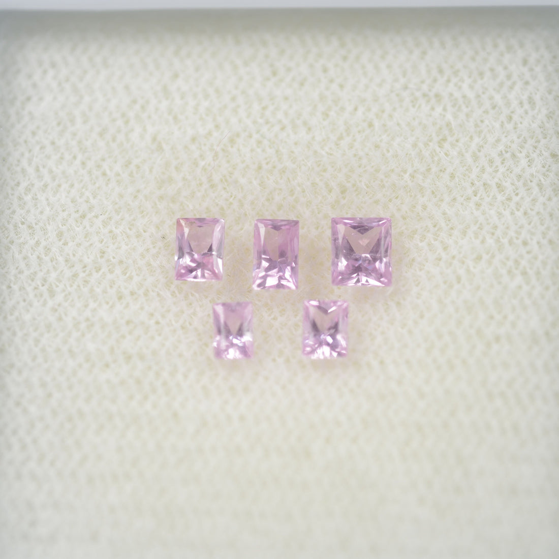 LOTS:Natural Pink Sapphire Loose Gemstone Baguette Princess Cut