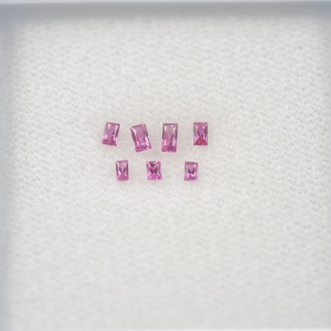 LOTS:Natural Pink Sapphire Loose Gemstone Baguette Princess Cut