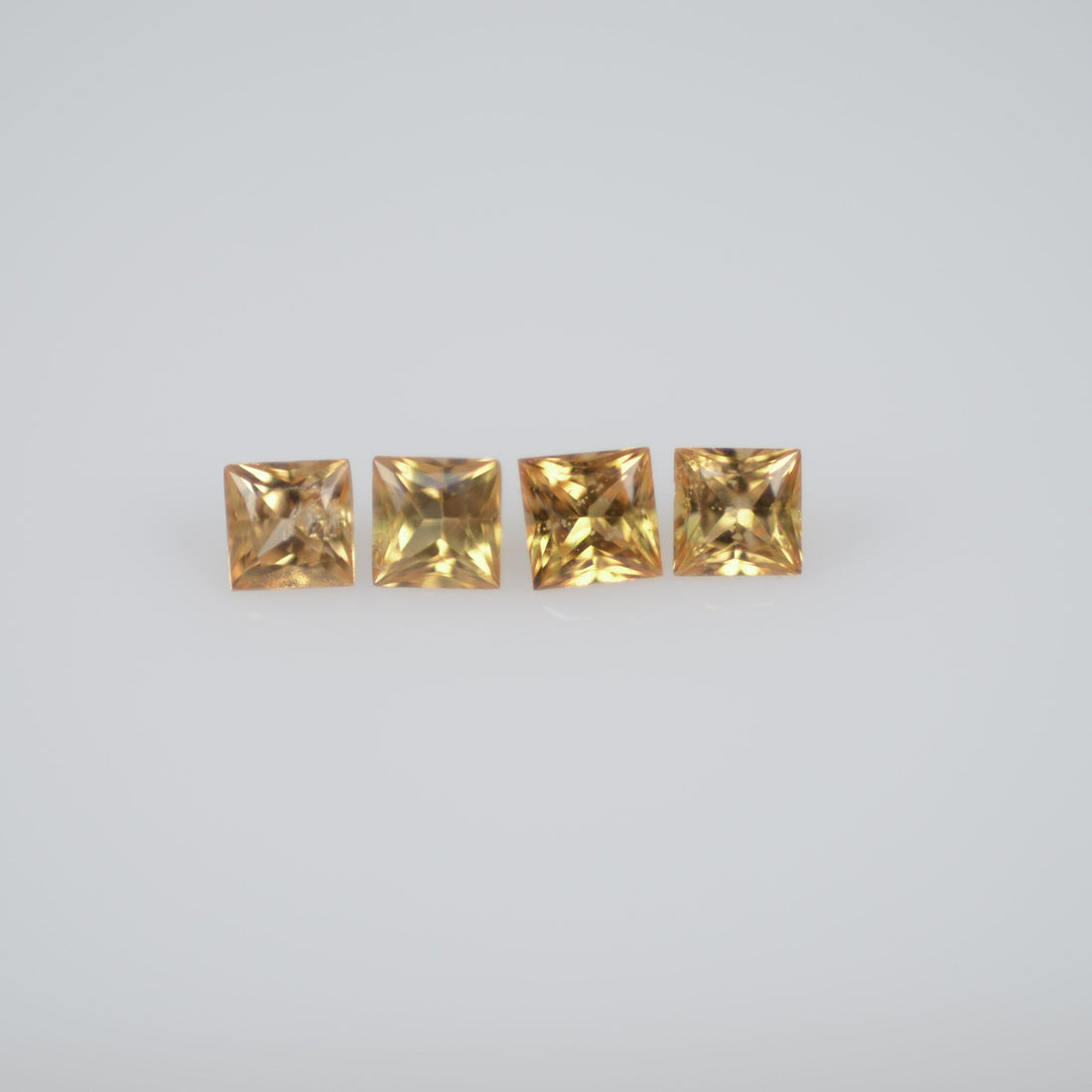 2.2-2.8 mm Natural Calibrated Yellow Sapphire Loose Gemstone Princess Cut