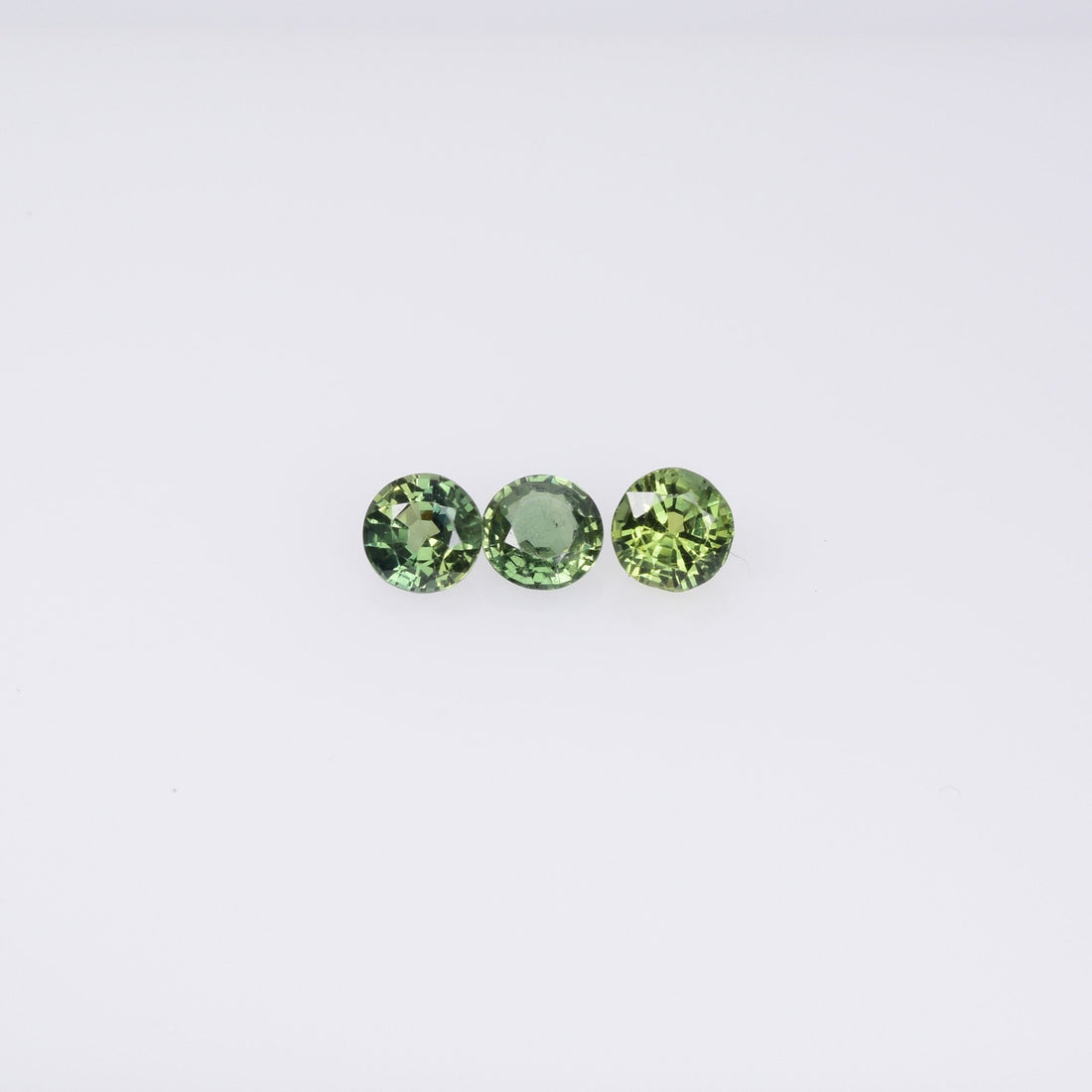 2.9-4.8 mm Natural Teal Green Sapphire Loose Gemstone Round Cut