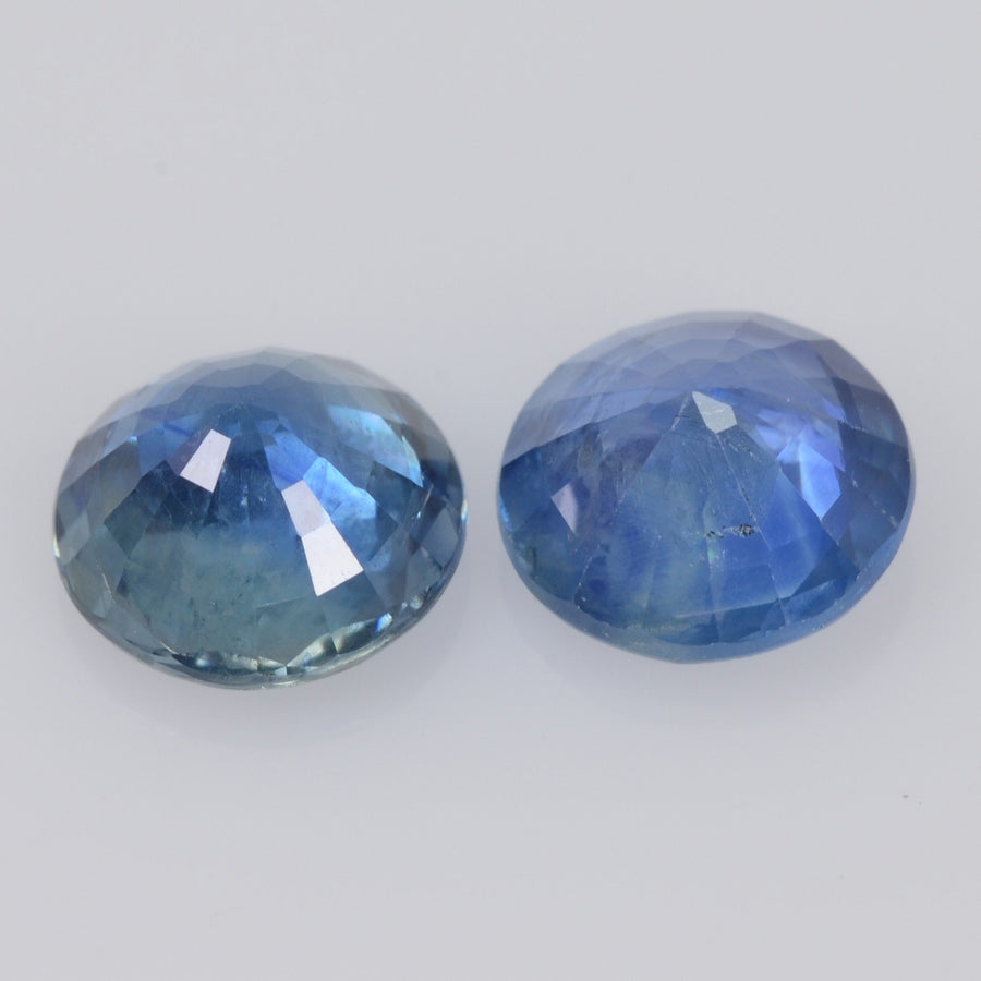 5.9-6.0 MM Natural Blue Sapphire Loose Pair Gemstone Round Cut