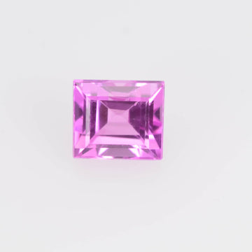 3.6X3.2-3.9-3.4 mm Natural Pink Sapphire Loose Gemstone Baguette Cut